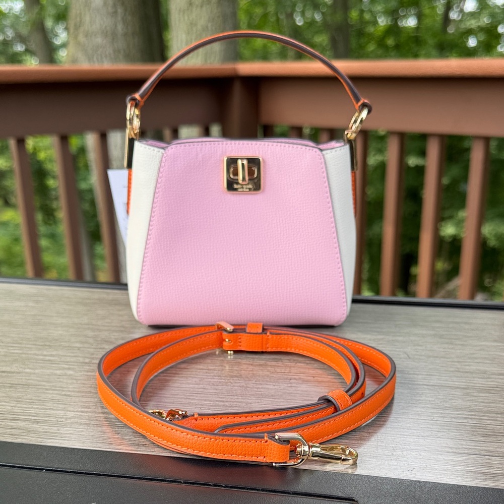 Kate Spade Phoebe Colorblock Mini Top Handle Turn-Lock Crossbody NWT - Picture 4 of 7